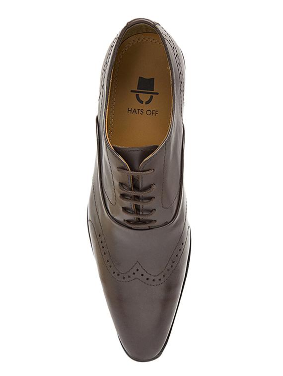 brown leather lace-up brouges - 15739867 - Zoom Image - 5