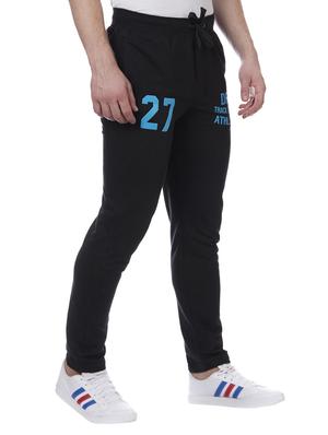 black cotton full length track pant - 15740932 - Standard Image - 2