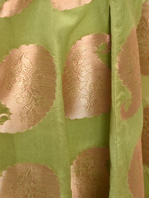 Self-design chanderi flared skirt - 15740977 - Standard Image - 5