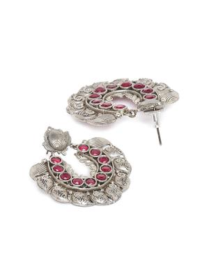 silver brass drop earring - 15742350 - Standard Image - 2