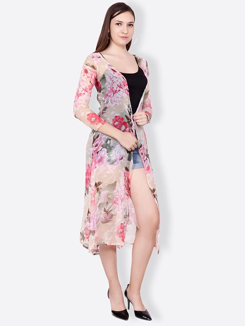 floral long line shrug - 15742917 - Zoom Image - 2