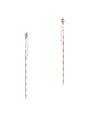 white metal drop earrings - 15743329 - Standard Image - 2