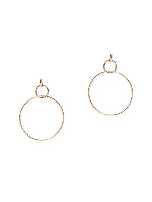 gold metal drop earrings - 15743351 - Standard Image - 2