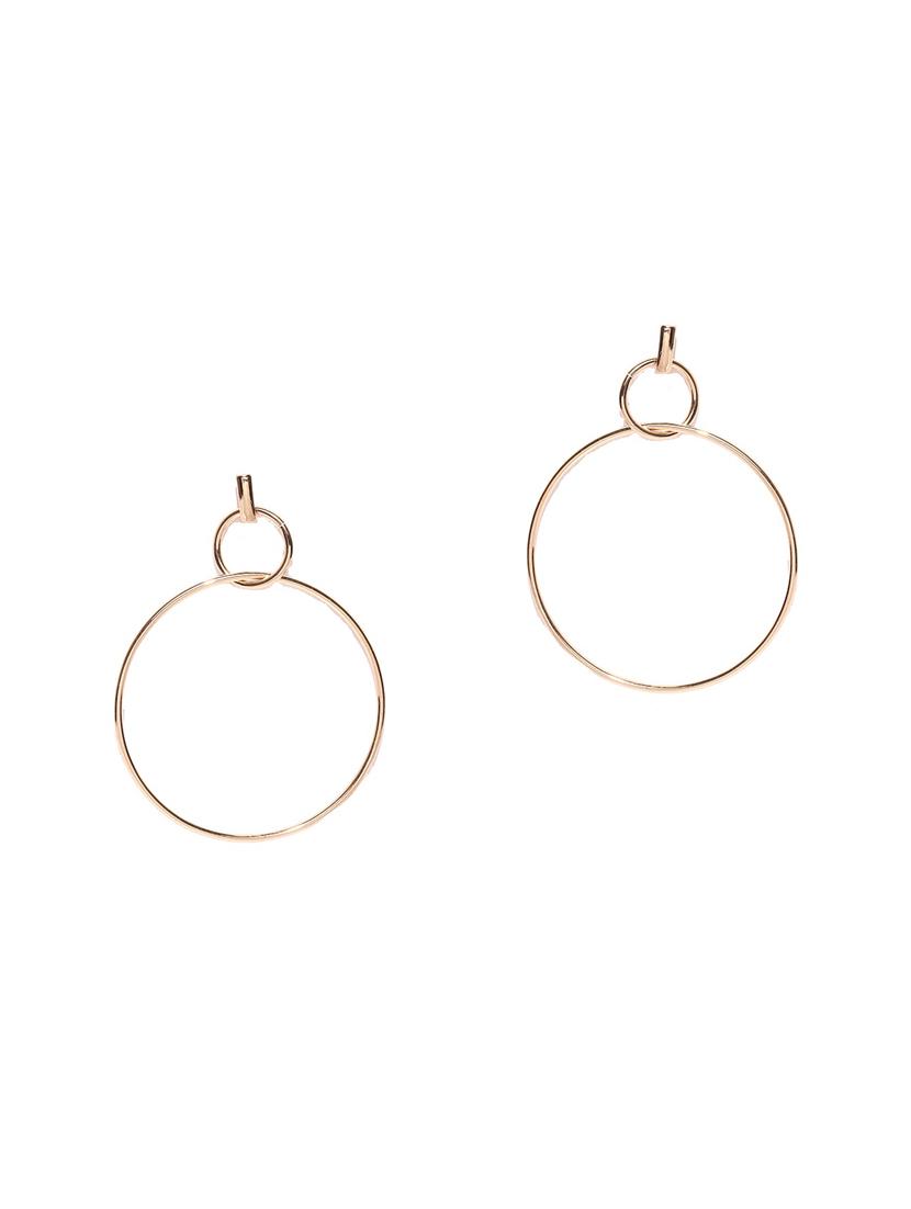 gold metal drop earrings - 15743351 - Zoom Image - 2