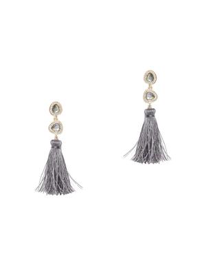 grey metal drop earrings - 15743362 - Standard Image - 2