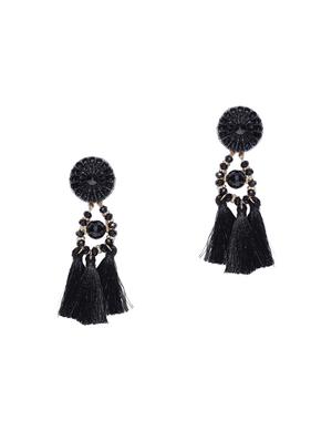 black metal drop earring - 15743384 - Standard Image - 2