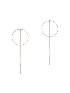 gold metal drop earring - 15743385 - Standard Image - 2