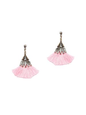 pink metal drop earring - 15743414 - Standard Image - 2