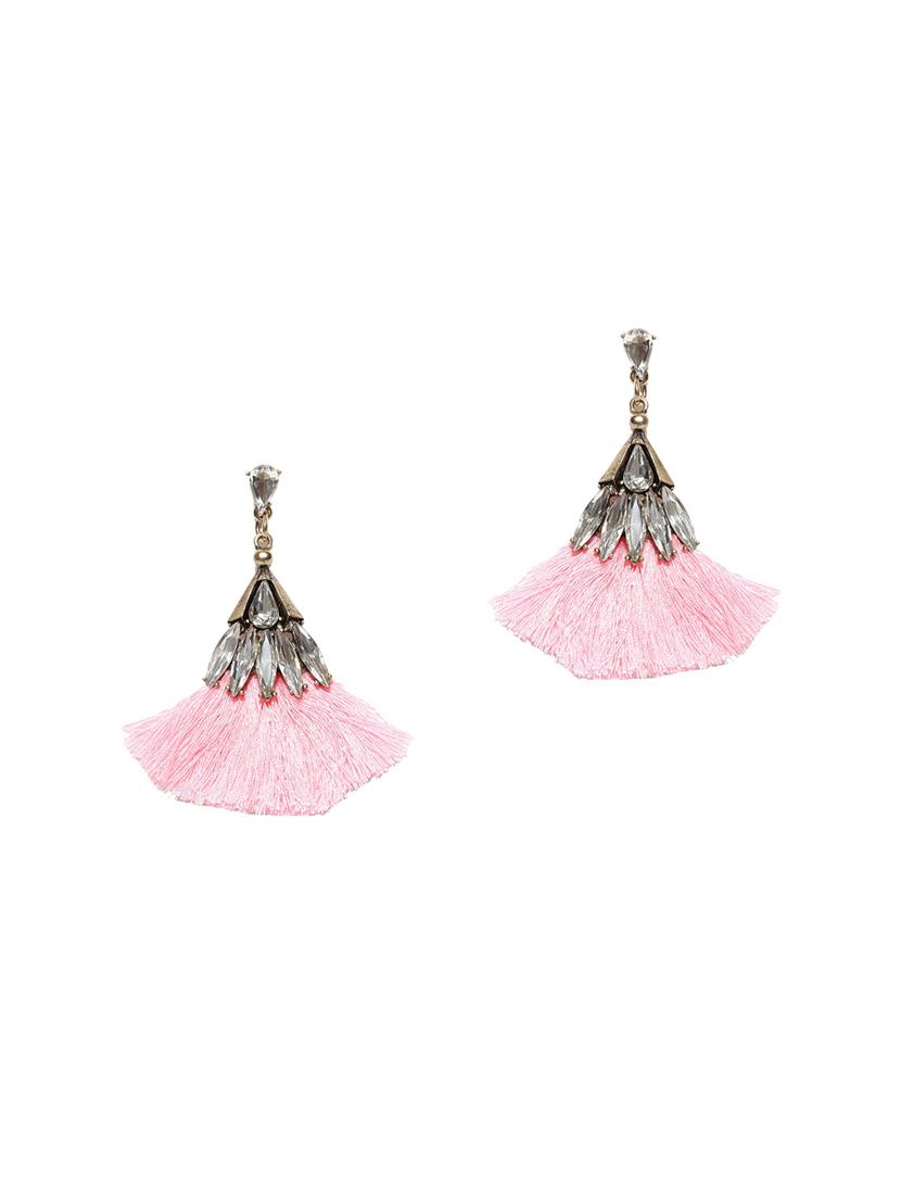 pink metal drop earring - 15743414 - Zoom Image - 2