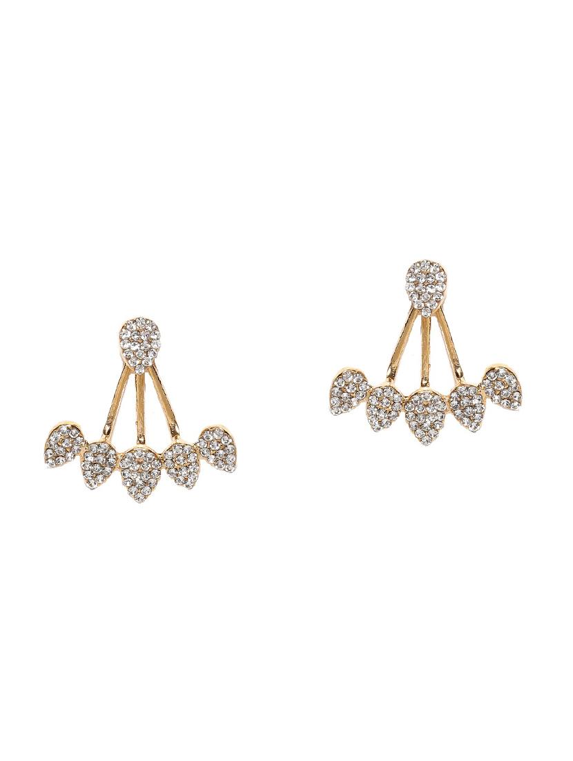 gold plated studs earring - 15743474 - Zoom Image - 2