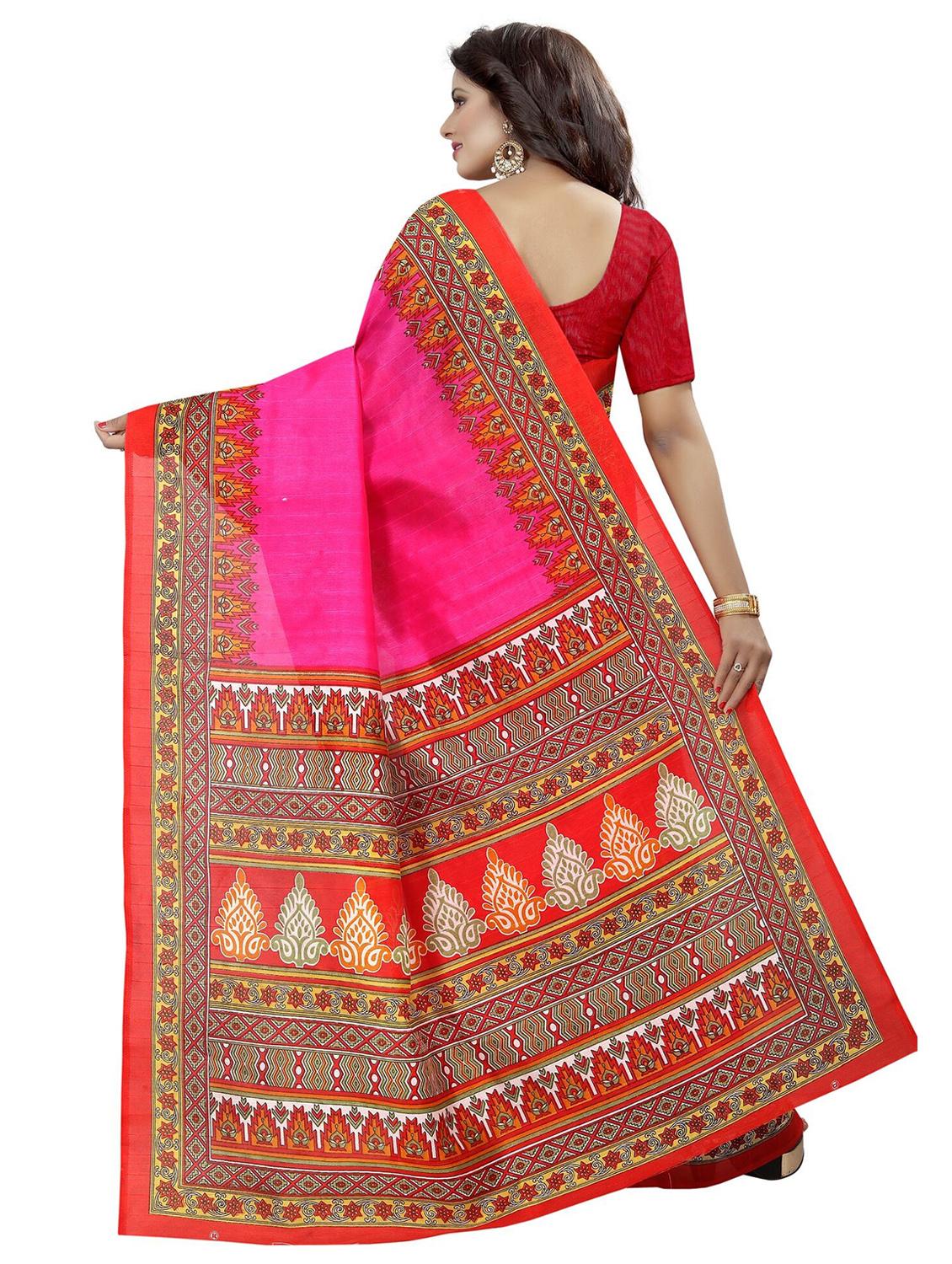 geometrical border bhagalpuri saree with blouse - 15743568 - Zoom Image - 2