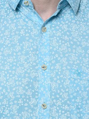 blue cotton casual shirt - 15743936 - Standard Image - 5