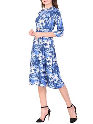 abstract print tie-back dress - 15745762 - Standard Image - 2