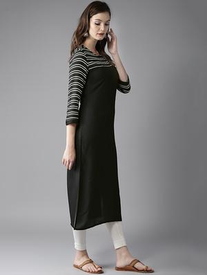 straight solid kurta - 15746370 - Standard Image - 2