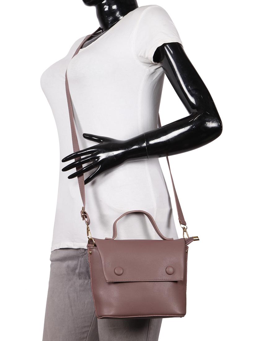 purple leatherette (pu) regular sling bag - 15746662 - Zoom Image - 5