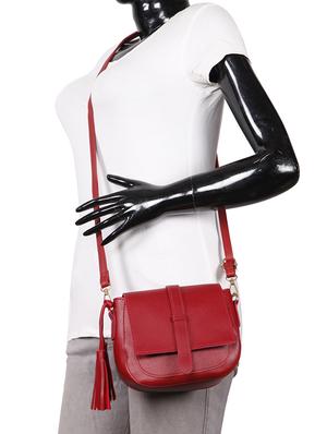 red leatherette (pu) regular sling bag - 15746719 - Standard Image - 5