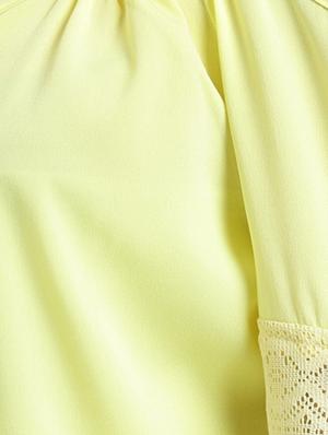 tie up hem lace detail button up top - 15747124 - Standard Image - 5