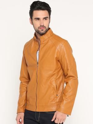 brown leather biker jacket - 15747173 - Standard Image - 2