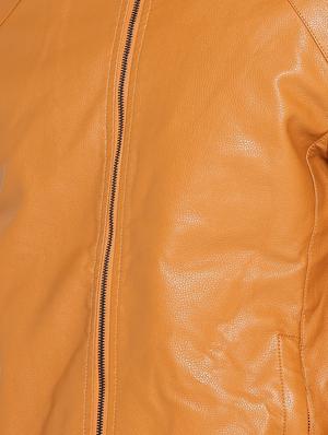 brown leather biker jacket - 15747173 - Standard Image - 5