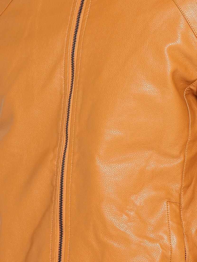 brown leather biker jacket - 15747173 - Zoom Image - 5