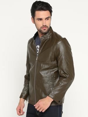 brown leather biker jacket - 15747190 - Standard Image - 2