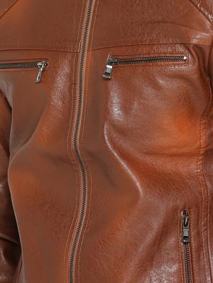 brown leather biker jacket - 15747192 - Standard Image - 5