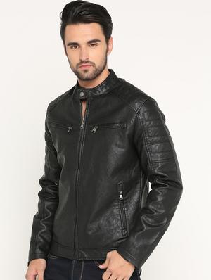 black leather biker jacket - 15747199 - Standard Image - 2
