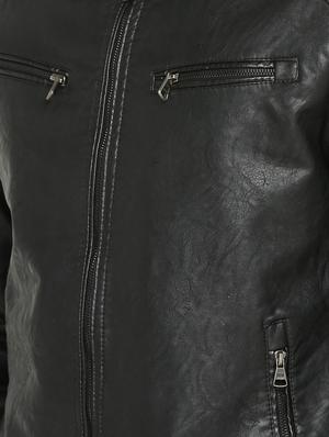 black leather biker jacket - 15747199 - Standard Image - 5