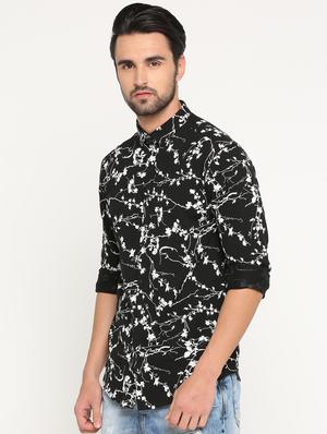 black cotton casual shirt - 15747330 - Standard Image - 2