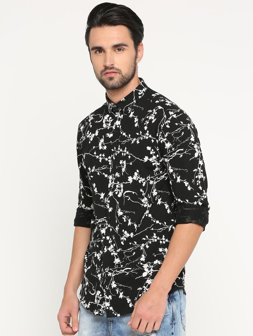 black cotton casual shirt - 15747330 - Zoom Image - 2
