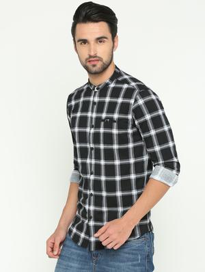 black cotton casual shirt - 15747343 - Standard Image - 2