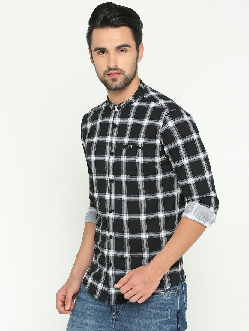 black cotton casual shirt - 15747343 - Zoom Image - 2