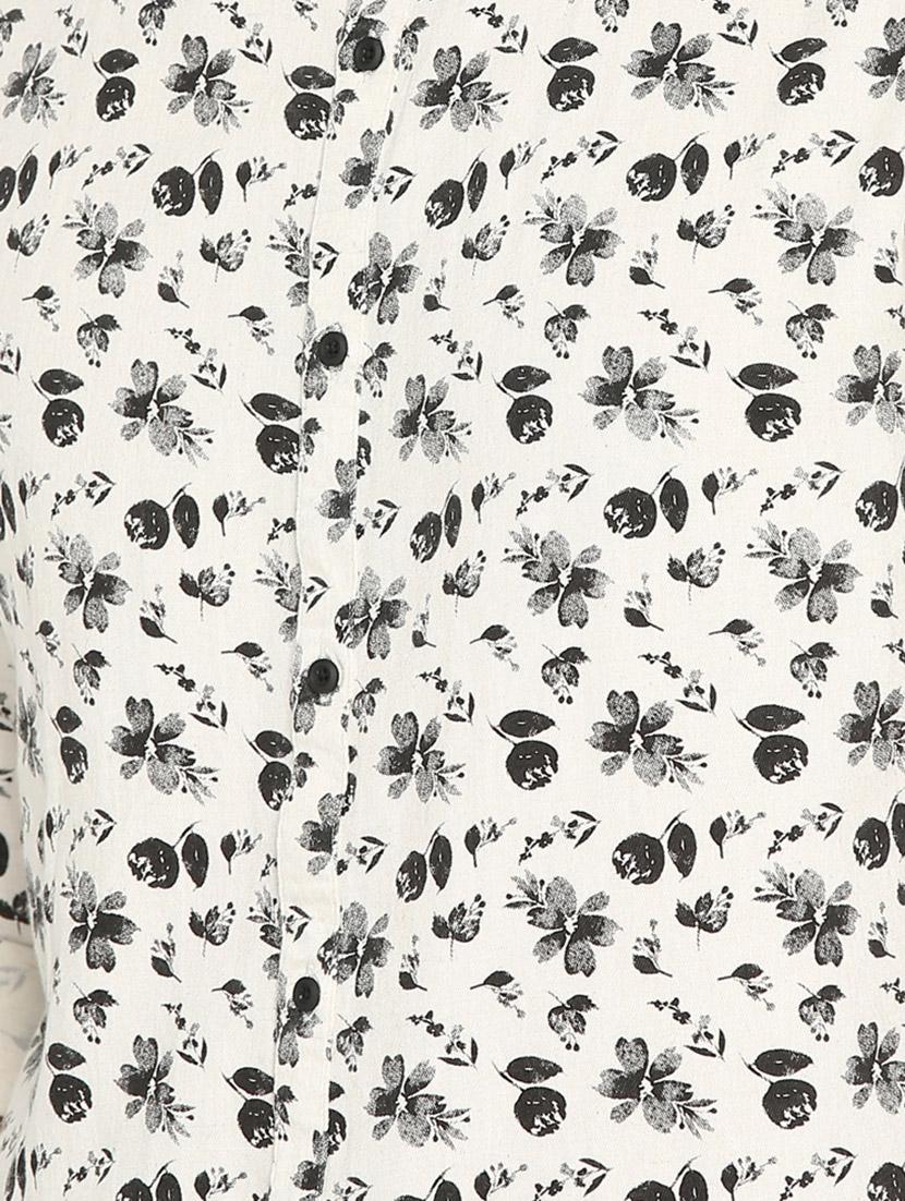 beige floral printed casual shirt - 15747355 - Zoom Image - 5