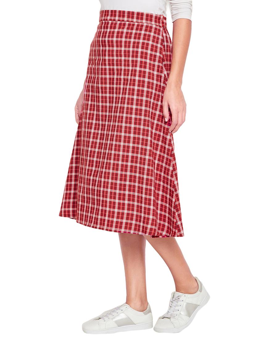 checkered a-line skirt - 15747961 - Zoom Image - 2