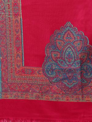 Self-design wool shawl with fringes - 15748019 - Standard Image - 2
