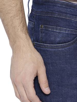 navy blue denim washed jeans - 15748077 - Standard Image - 5