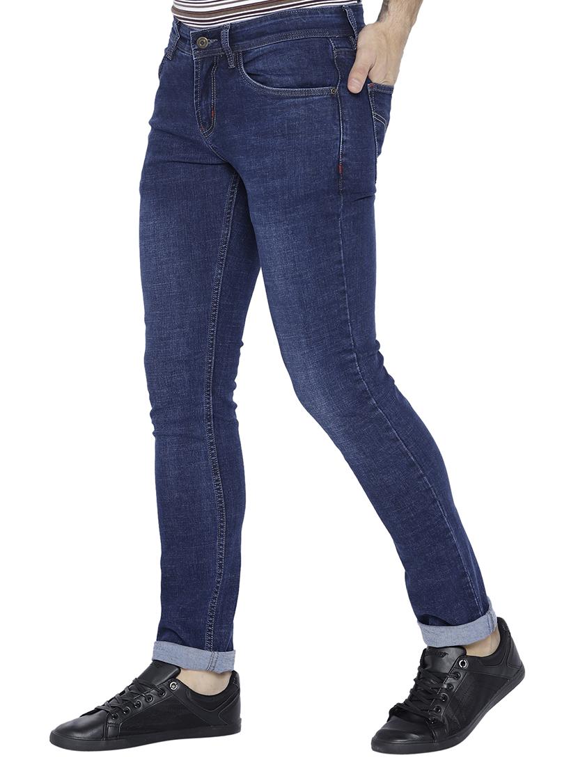 navy blue denim washed jeans - 15748077 - Zoom Image - 2
