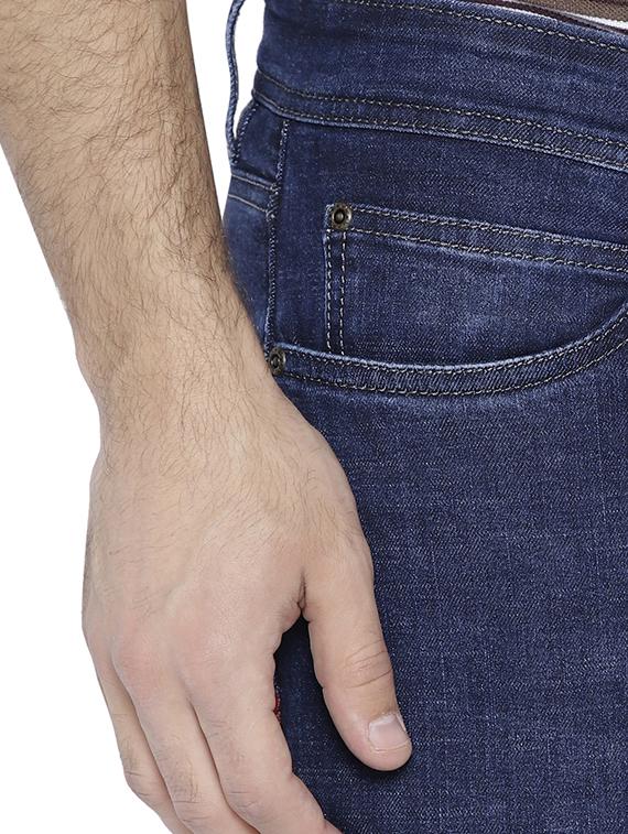 navy blue denim washed jeans - 15748077 - Zoom Image - 5