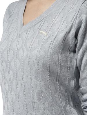ribbed edge acrylic pullover - 15748094 - Standard Image - 5