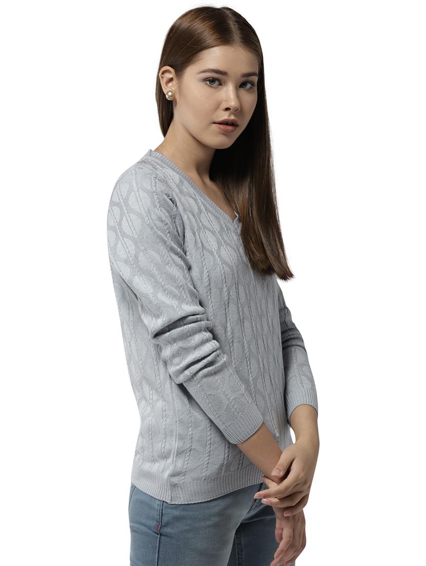 ribbed edge acrylic pullover - 15748094 - Zoom Image - 2
