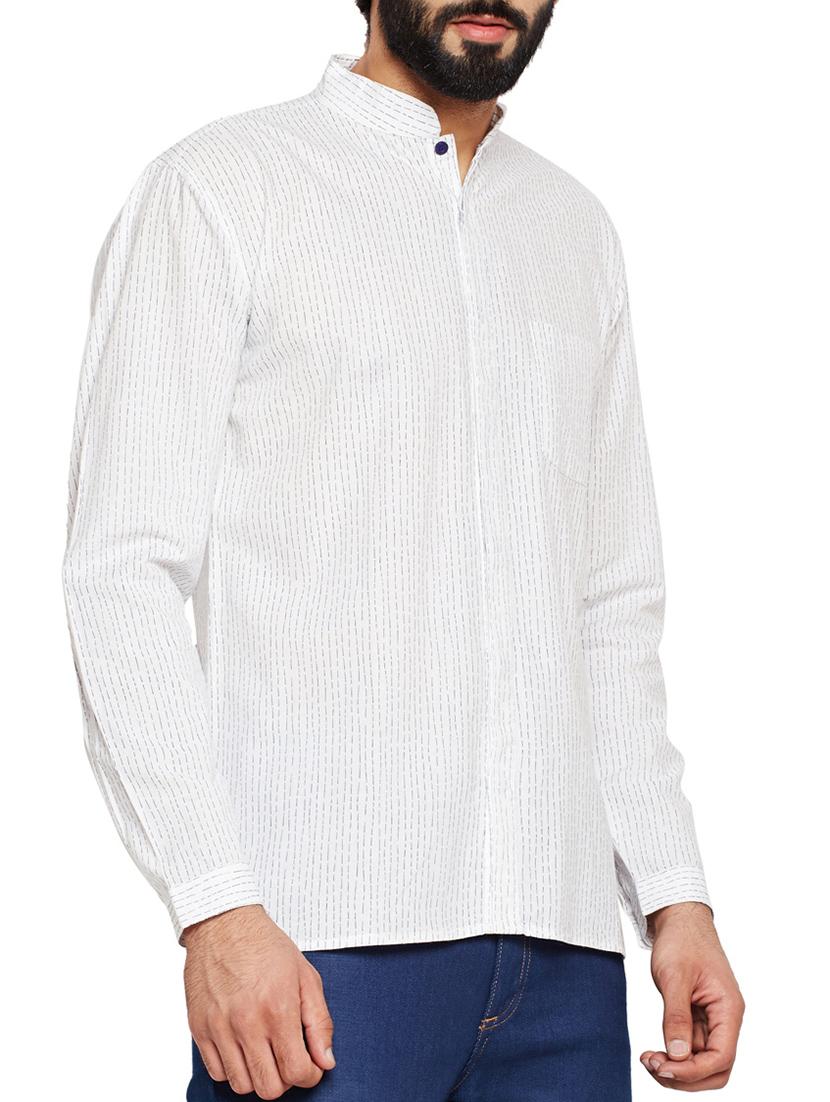white printed casual shirt - 15748796 - Zoom Image - 2