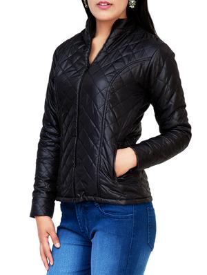 zipper detail quilted jacket - 15751262 - Standard Image - 2