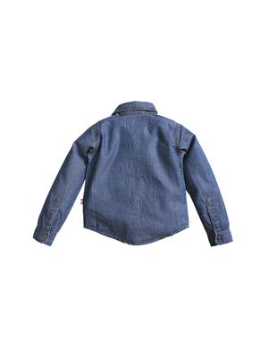 navy blue denim shirt - 15751996 - Standard Image - 5