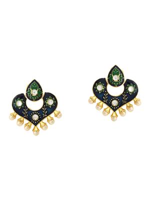 gold plated chandballi earring - 15754391 - Standard Image - 2