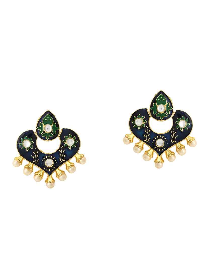 gold plated chandballi earring - 15754391 - Zoom Image - 2