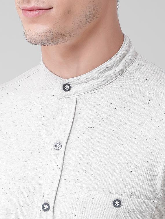 white cotton blend casual shirt - 15754822 - Zoom Image - 5