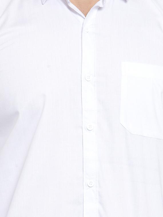 solid white casual shirt - 15755124 - Zoom Image - 5