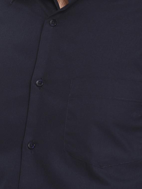 navy blue solid formal shirt - 15757297 - Zoom Image - 5