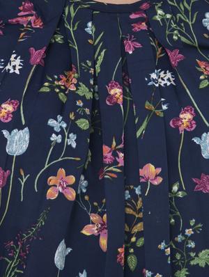 pleat detail floral blouson top - 15757408 - Standard Image - 5