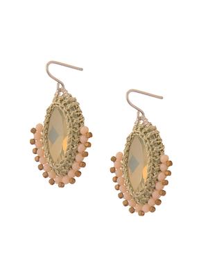 brown pink tone drop earrings - 15757745 - Standard Image - 2